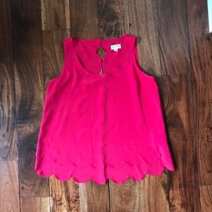 MAISON JULES Scalloped Edge Top